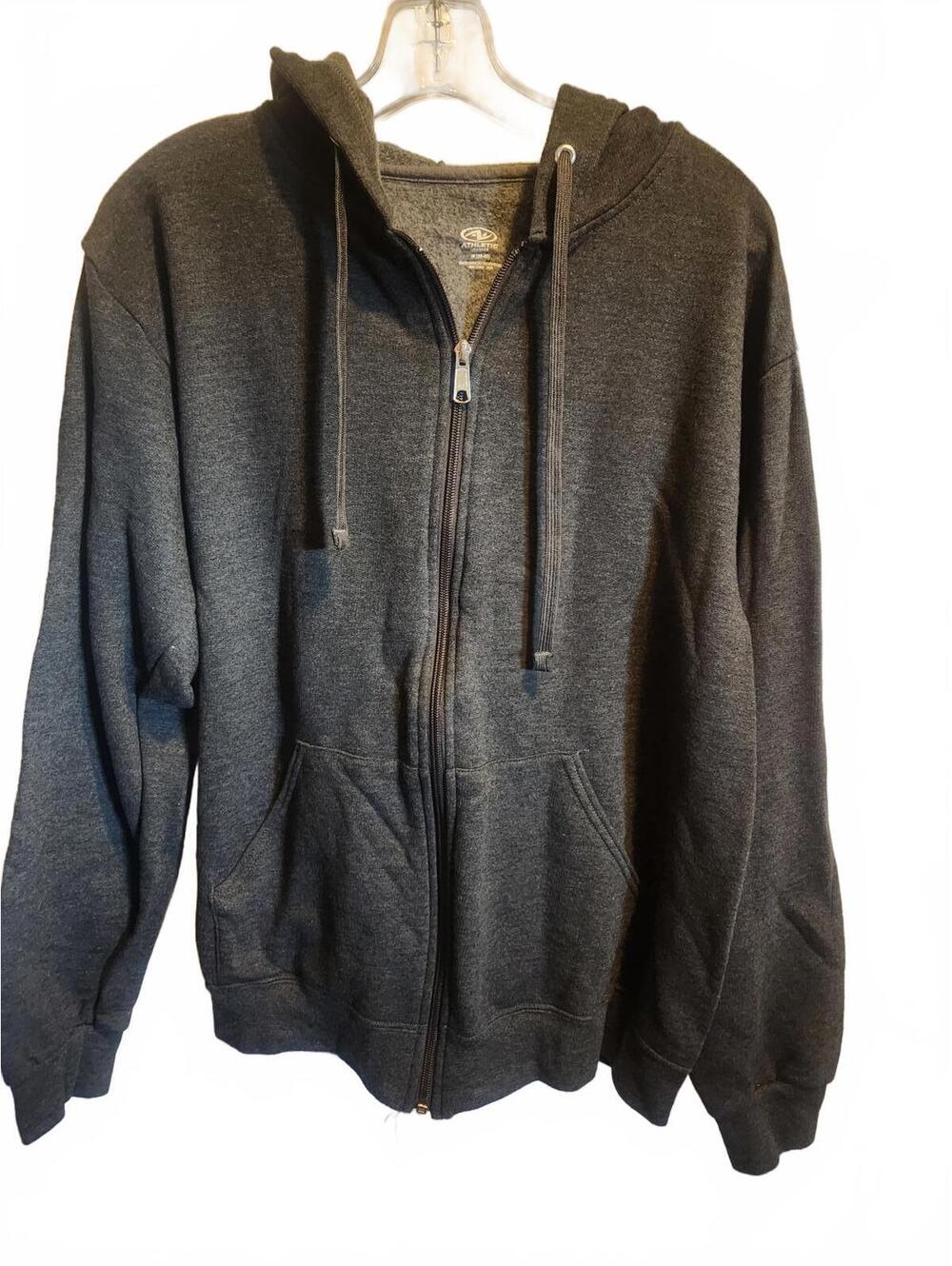 Athletic Works Grey Lightweight Zip Up Sweatshirt. Mens Size Medium.
